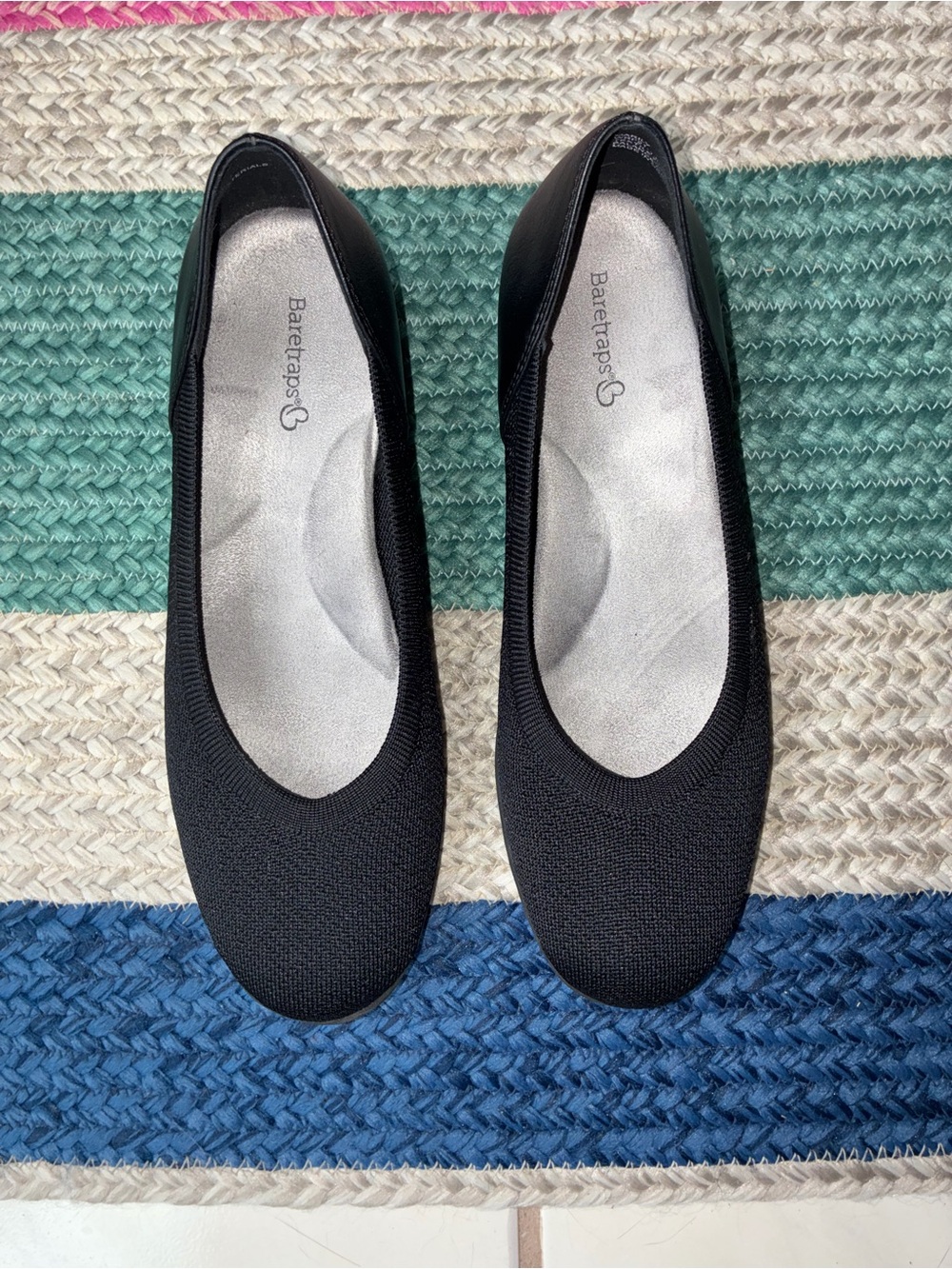 BareTraps Black Knit Slip-On Ballet Flats - Picture 3 of 8